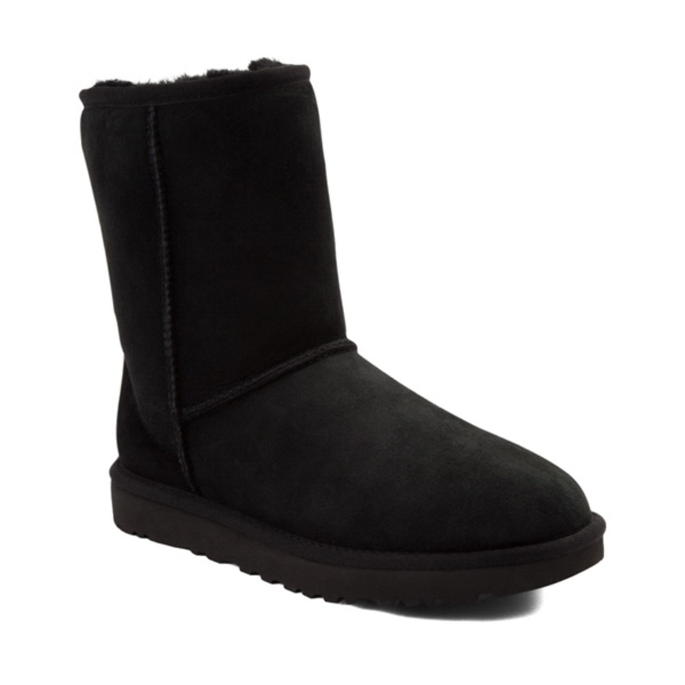UGG Classic II Genuine Shearling Lined Short Boot in Black